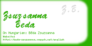 zsuzsanna beda business card