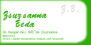 zsuzsanna beda business card